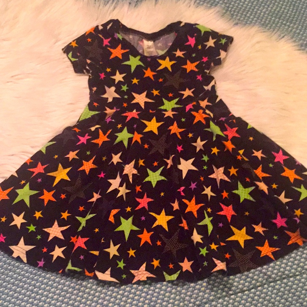 Eleanor Rose black stars dress 4t